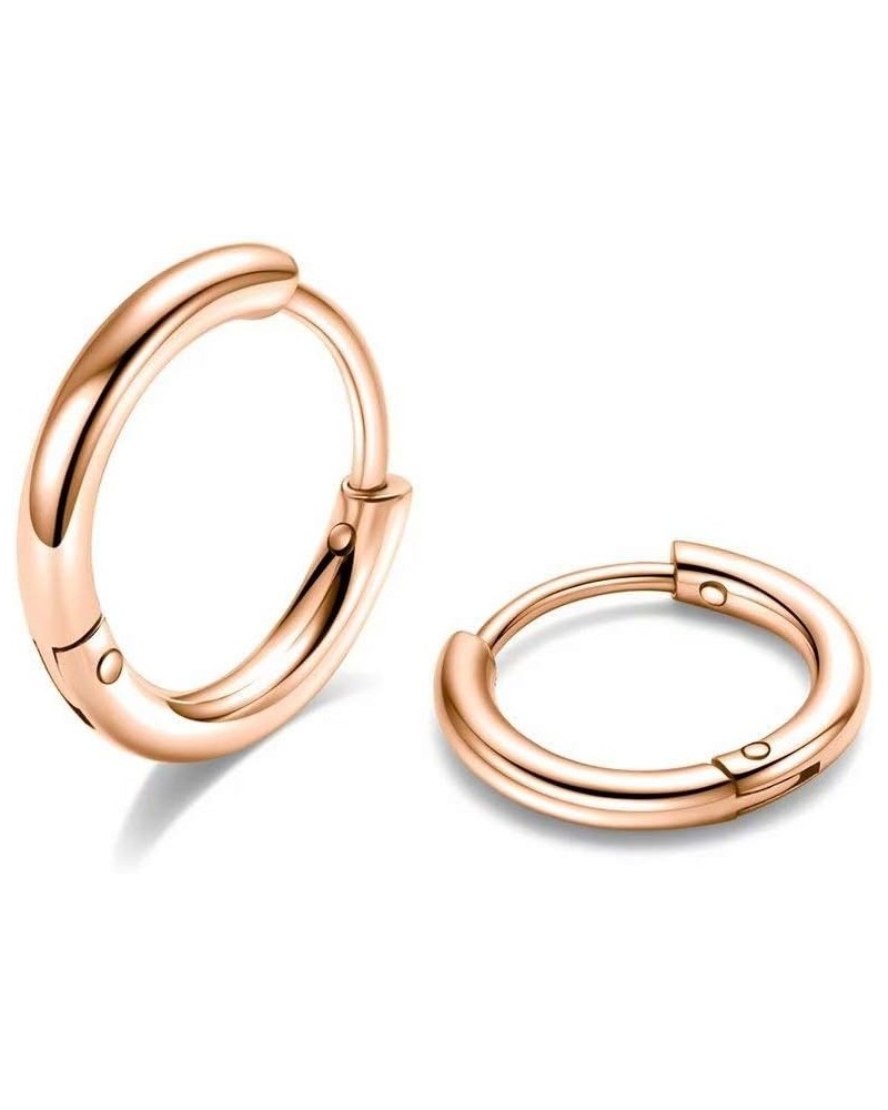 Huggie Hoop Earrings for Women Men - 316L Surgical Stainless Steel 6mm 8mm 10mm Mens Ear Hugging Hoop Earrings for Cartilage ...