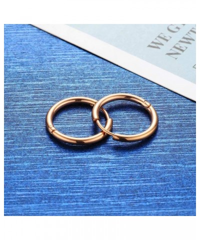 Huggie Hoop Earrings for Women Men - 316L Surgical Stainless Steel 6mm 8mm 10mm Mens Ear Hugging Hoop Earrings for Cartilage ...