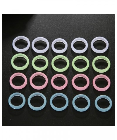 10 Pcs Minimalist Resin Luminous Rings Fashion Stackable Statement Dome Thick Finger Rings Wedding Party Jewelry $5.19 Rings