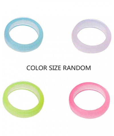 10 Pcs Minimalist Resin Luminous Rings Fashion Stackable Statement Dome Thick Finger Rings Wedding Party Jewelry $5.19 Rings