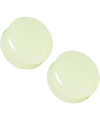 Natural Glow in the Dark Moonstone Saddle Plugs, Sold as a Pair 12mm (1/2") $10.91 Body Jewelry
