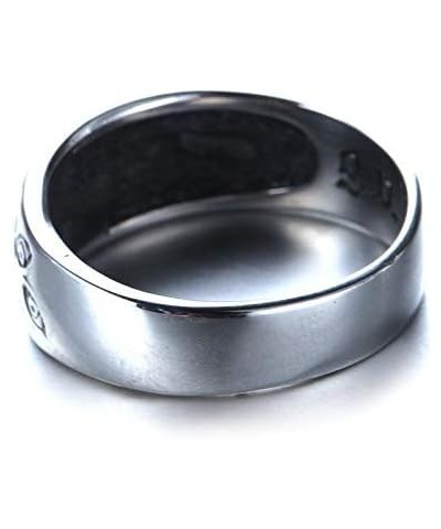 Stainless Steel Engraved Demon Eye Retro Hipster Ring Evil Eye Ring Antique Silver Eye of God Band Vintage Cool for Men Women...