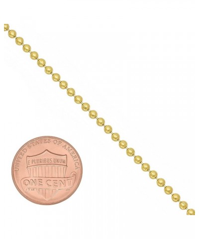 1mm-6mm 14k Yellow Gold Plated Ball Military Chain Necklace or Bracelet 36.0 Inches 2.3mm Necklace $15.51 Bracelets