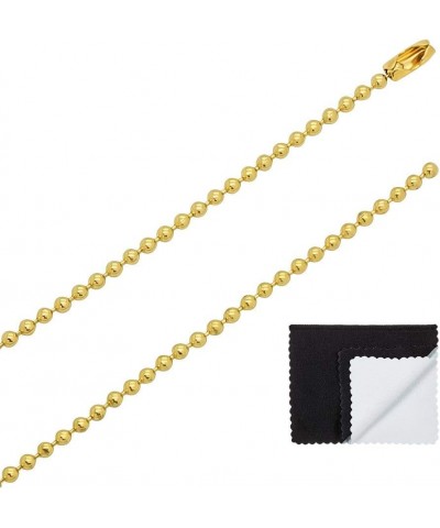 1mm-6mm 14k Yellow Gold Plated Ball Military Chain Necklace or Bracelet 36.0 Inches 2.3mm Necklace $15.51 Bracelets