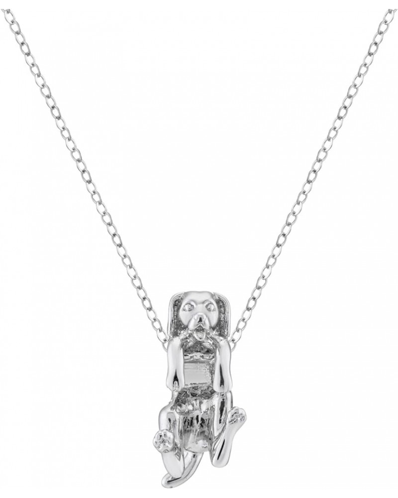 Dangling Dog Cute Breeds Pendant Necklace Pet Lovers Memorial Jewelry on 925 Sterling Silver Adjustable Chain Beagle $23.50 N...