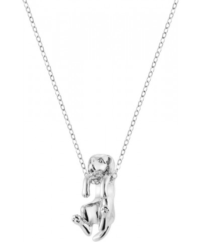 Dangling Dog Cute Breeds Pendant Necklace Pet Lovers Memorial Jewelry on 925 Sterling Silver Adjustable Chain Beagle $23.50 N...