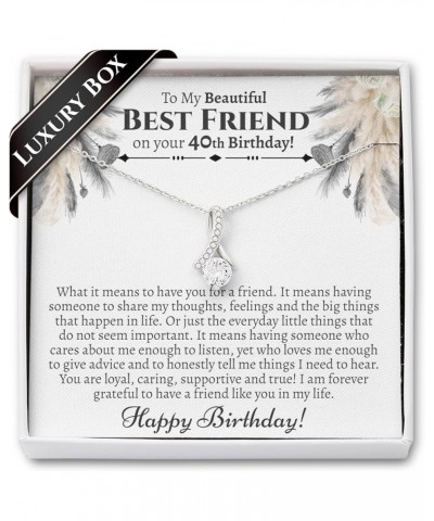 Meaningful Best Friend .925 Sterling Silver Birthday Necklace | Sentimental Gift For Bestie Birthday 40th Birthday Silver $22...