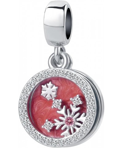 Christmas Snowman Elf Deer Sweet Gingerbread Man Charm Winter Hoilday Bead for Pandora Bracelet Red Snowflake $8.15 Bracelets