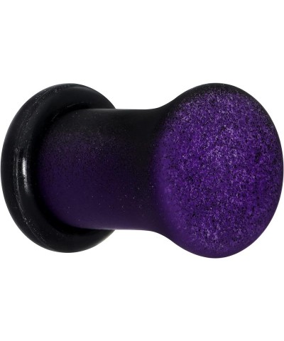 2Pc Ear Plugs Black Purple Ombre Matte Acrylic Single Flare Ear Plug Gauges Set of 2 6mm (2 Gauge) $10.02 Body Jewelry