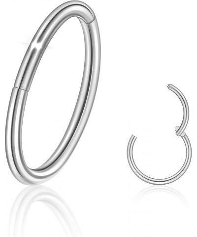 Hypoallergenic Nose Ring Hoops - Surgical Steel Septum Cartilage Ring - 20G 18G 16G 14G Diameter 5mm to 16mm Body Piercing Li...