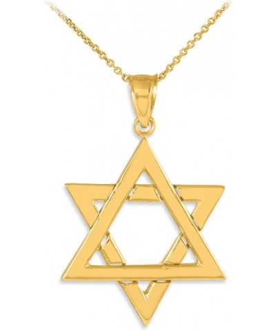 Jewish Jewelry by FDJ 14k Yellow Gold Polished Star of David Pendant Necklace 18.0 Inches $177.60 Necklaces