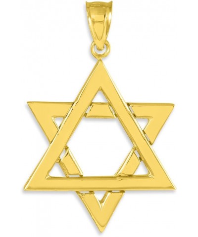 Jewish Jewelry by FDJ 14k Yellow Gold Polished Star of David Pendant Necklace 18.0 Inches $177.60 Necklaces