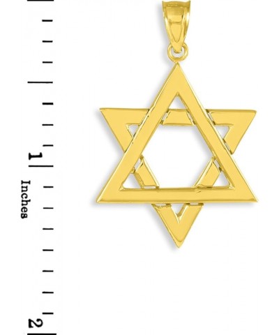 Jewish Jewelry by FDJ 14k Yellow Gold Polished Star of David Pendant Necklace 18.0 Inches $177.60 Necklaces