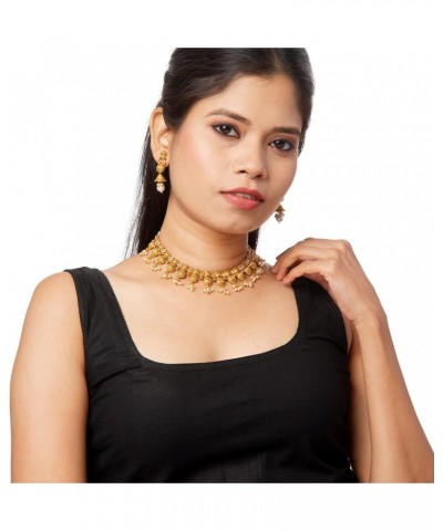 Traditional IndianHandcrafted Antique Gold Plated Jewellery Necklace set With Matching Earring For Women (SJN_91) $12.41 Jewe...