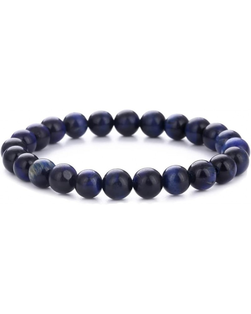 Beads Bracelet Adjustable Bracelet Braided Yoga Beads Bracelet 8mm Lava Rock 7 Chakras Diffuser Blue Tiger Eye A $9.53 Bracelets