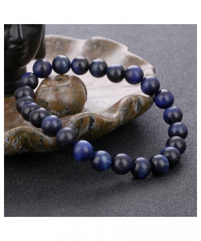 Beads Bracelet Adjustable Bracelet Braided Yoga Beads Bracelet 8mm Lava Rock 7 Chakras Diffuser Blue Tiger Eye A $9.53 Bracelets