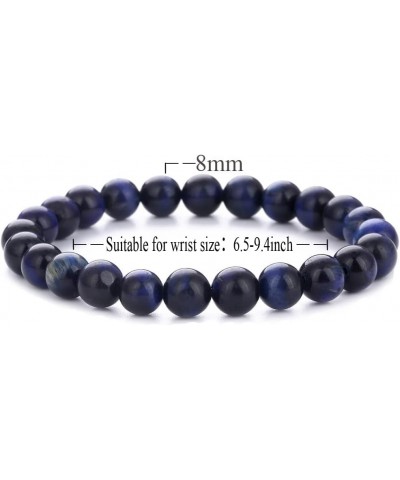 Beads Bracelet Adjustable Bracelet Braided Yoga Beads Bracelet 8mm Lava Rock 7 Chakras Diffuser Blue Tiger Eye A $9.53 Bracelets