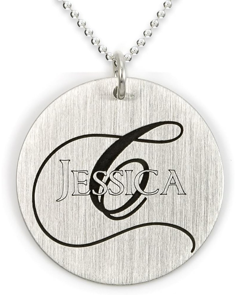 A Name Like No Other Personalized Necklace. Shiny Sterling Silver Pendant Showcases Names Plus Monogrammed Initial. Includes ...