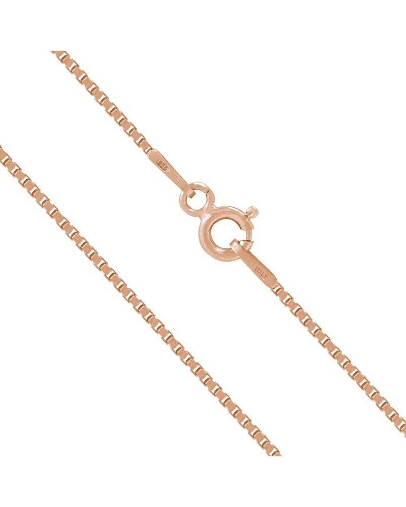 14K Gold Plated Sterling Silver Chain Necklace for Women Box 1mm Responsibly Sourced - Non-Migrating Clasp Design - 14K Gold ...