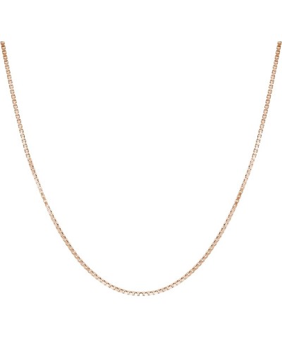 14K Gold Plated Sterling Silver Chain Necklace for Women Box 1mm Responsibly Sourced - Non-Migrating Clasp Design - 14K Gold ...