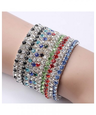 Summer Bracelets String Chain Charm Jewelry Luxury Women Single Row Full Rhinestone Inlaid Bracelet Elastic Bangle Jewelry fo...