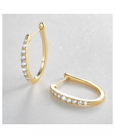 14K Gold Hoop Earrings for Women Gold Earrings for Womens Earrings Gold Hoop Earrings Diamond Hoop Earrings for Women with La...