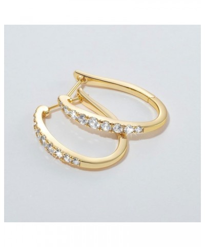 14K Gold Hoop Earrings for Women Gold Earrings for Womens Earrings Gold Hoop Earrings Diamond Hoop Earrings for Women with La...