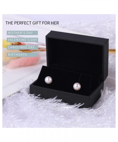 14K Gold Plated Sterling Silver Button Pearl Stud Earrings AAA Freshwater Cultured Simple Style Pearl Earrings Hypoallergenic...