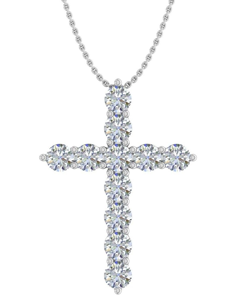 1/2 to 1 Carat Diamond Cross Pendant Necklace in 14K Gold (With Silver Chain) White Gold 1.0 carats $134.30 Necklaces