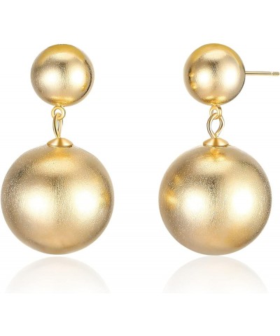 Pearl Drop Earrings - 18K Gold Plated Dangle Stud Pearl Earrings - Freshwater Cultured Pearl Earrings for Women - AAA+ Qualit...