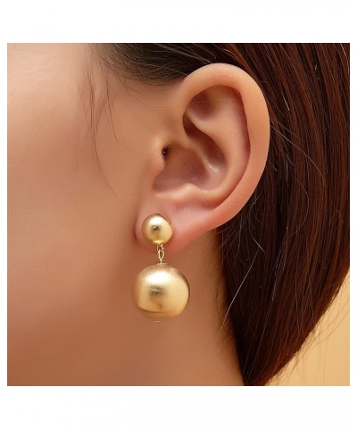 Pearl Drop Earrings - 18K Gold Plated Dangle Stud Pearl Earrings - Freshwater Cultured Pearl Earrings for Women - AAA+ Qualit...