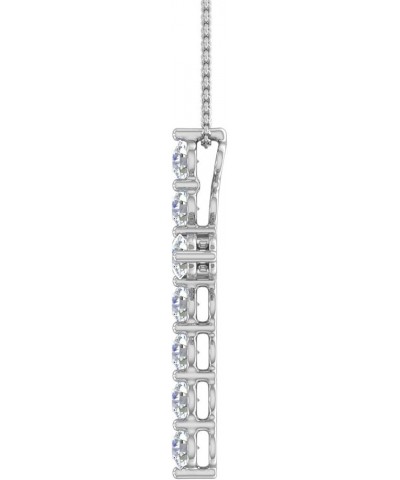 1/2 to 1 Carat Diamond Cross Pendant Necklace in 14K Gold (With Silver Chain) White Gold 1.0 carats $134.30 Necklaces