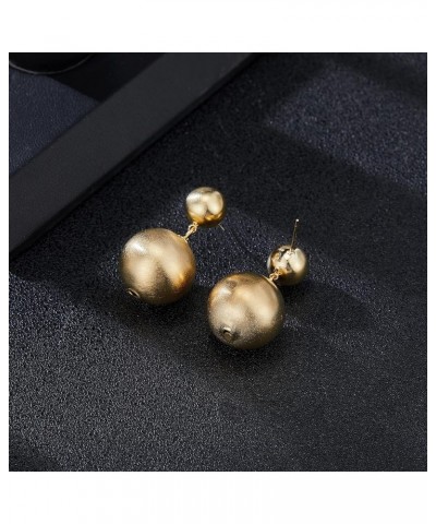 Pearl Drop Earrings - 18K Gold Plated Dangle Stud Pearl Earrings - Freshwater Cultured Pearl Earrings for Women - AAA+ Qualit...