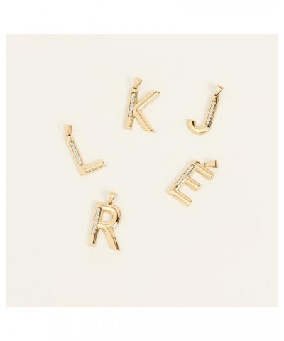 14K Gold Initial Pendant for Women | Alphabet Letter Charms, A-Z, All Letters, Cubic Zirconia L $71.82 Pendants