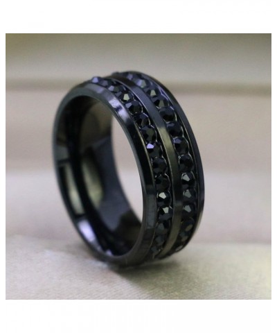 Couple Ring Bridal Set His Hers Black Gold Plated CZ Stainless Steel Wedding Ring Band Set women's size 5 & men's size 12 $12...