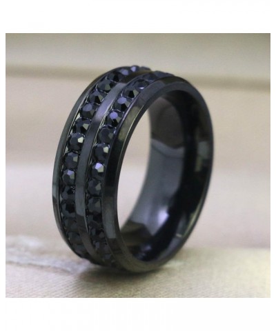 Couple Ring Bridal Set His Hers Black Gold Plated CZ Stainless Steel Wedding Ring Band Set women's size 5 & men's size 12 $12...