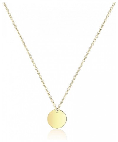 Dainty Bar Necklace for Women,Gold/Silver Cute Delicate Disc Necklcace,Trendy Elegant Dot Fashion Necklace gold disc $10.82 N...