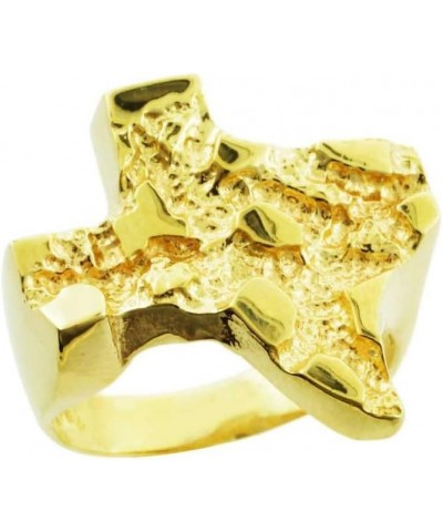 10K and 14K Gold Medium Texas Nugget Ring Available in Yellow and White Gold with multiple ring sizes A. 14K Yellow Gold $94....