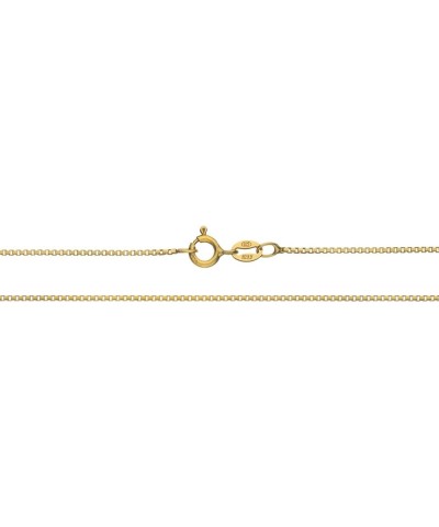 18K Gold over Sterling Silver .8mm Thin Italian Box Chain Necklace for Women and Men, Sizes 14" - 40 15 inch $16.03 Necklaces