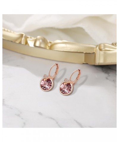 Gorgeous Stunning Cubic Zirconia V-Shaped Circle Crystal Dangle Earrings Gift for Women Girls Valentines Day/Mothers Day/Birt...