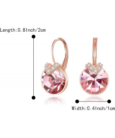 Gorgeous Stunning Cubic Zirconia V-Shaped Circle Crystal Dangle Earrings Gift for Women Girls Valentines Day/Mothers Day/Birt...