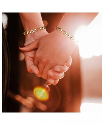 Boyfriend and Girlfriend Bracelet, Gold Bracelet Set Gift for Couple Lover Him and Her Idea $9.17 Bracelets