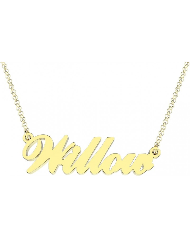 Letter W Personalized Name Necklace Dainty Name Plate Necklace Jewelry Personalized Gifts for Women Teen Girls $8.69 Necklaces