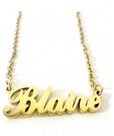 Letter W Personalized Name Necklace Dainty Name Plate Necklace Jewelry Personalized Gifts for Women Teen Girls $8.69 Necklaces