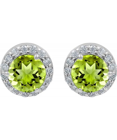 0.22ct Moissanite Earrings,Gemstone Stud Earrings For Women,Post Earrings For Women, Peridot $14.55 Earrings