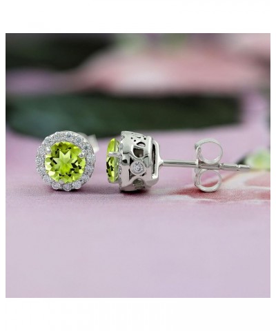 0.22ct Moissanite Earrings,Gemstone Stud Earrings For Women,Post Earrings For Women, Peridot $14.55 Earrings