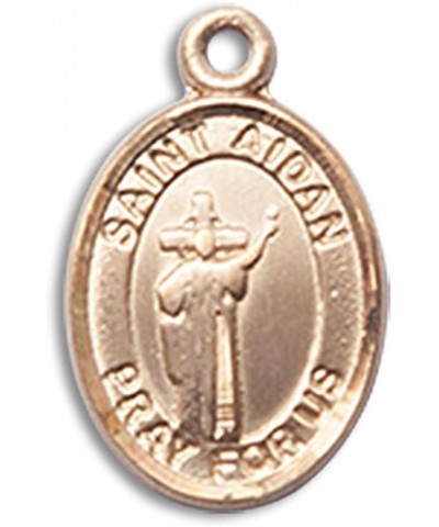 14 Karat Gold Catholic Patron Saint Medal Petite Charm Pendant, 1/2 Inch Saint Aidan of Lindesfarne $100.58 Pendants