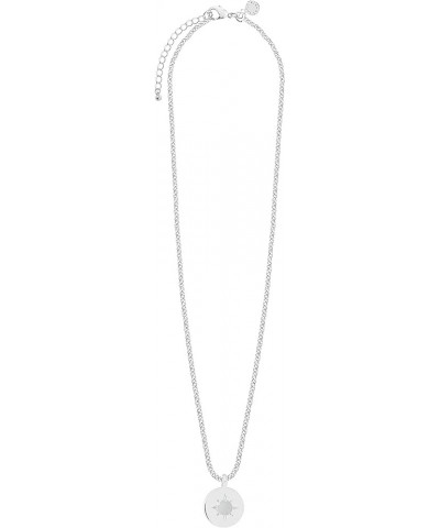 A Little Birthstone Color Womens Silver Plated 18 inch Chain Pendant Necklace April Birthstone Rock Crystal $12.60 Necklaces