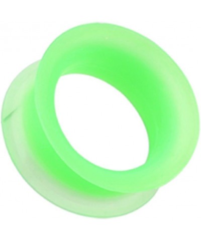 Ultra Thin Flexible Silicone Ear Skin Double Flared Ear Gauge Tunnel Plug (Sold by Pair) 00 GA, Green $8.69 Body Jewelry