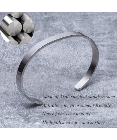 Stainless Steel Inspiration Mantra Cuff Bangle Bracelet Graduation Gift Everything Happens for a Reason $9.52 Bracelets